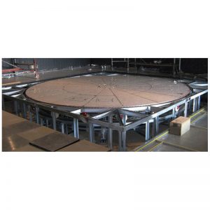 Wielkogabarytowe stoły obrotowe instalowane w powierzchni podłogi